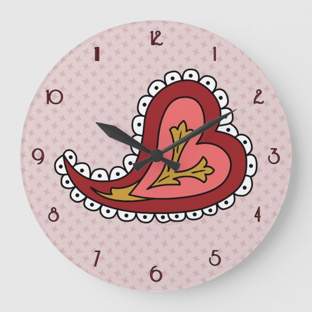 Paisley Heart Clock (Front)