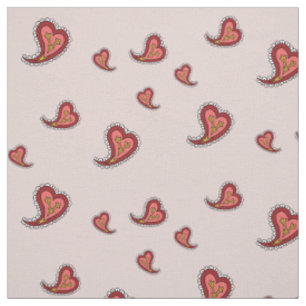 Paisley Heart Fabric