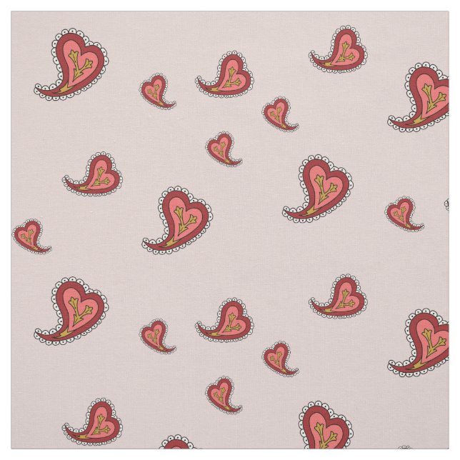 Paisley Heart Fabric (Swatch)
