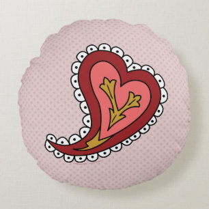 Paisley Heart Round Pillow