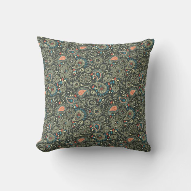 Paisley Home Decor Toss Throw Pillow (Front)