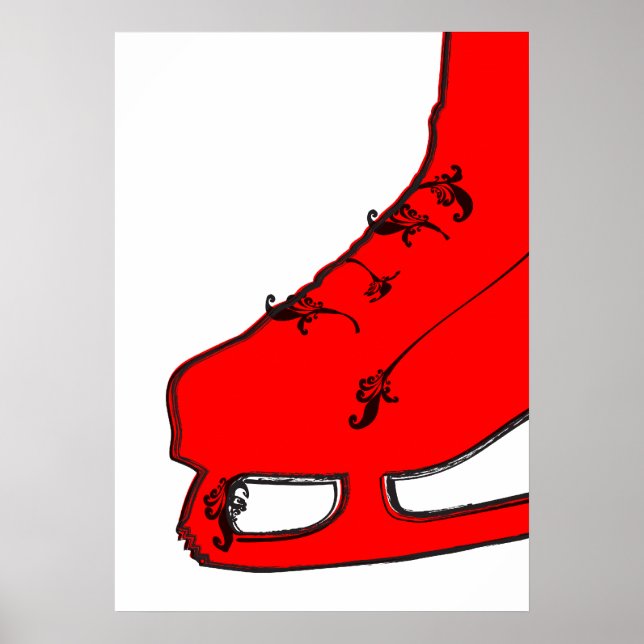 paisley ice skate poster (Front)