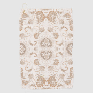 Paisley in Beige Aesthetic Modern Tan Brown Golf Towel