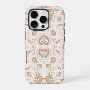 Paisley in Beige Aesthetic Modern Tan Brown iPhone 16 Pro Case