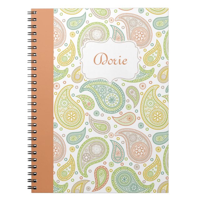 Paisley in Peach Notebook (Front)