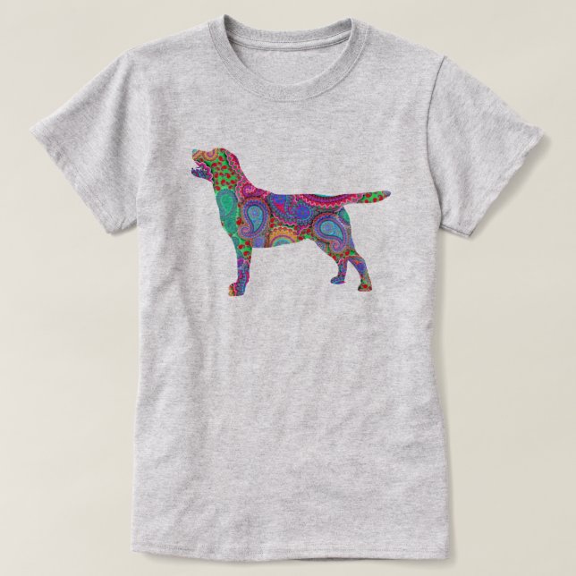 Paisley Labrador T-Shirt (Design Front)