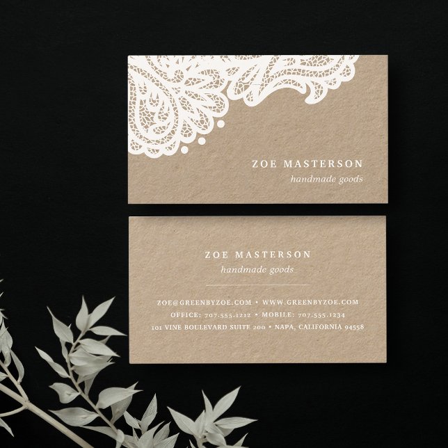 Paisley Lace | Kraft Business Card (Creator Uploaded)