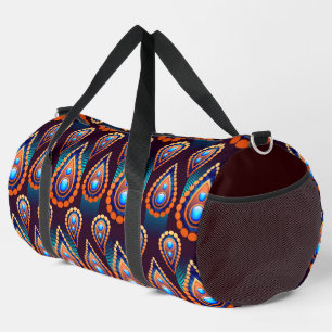 Paisley Like Colourful Jewel Pattern Duffle Bag