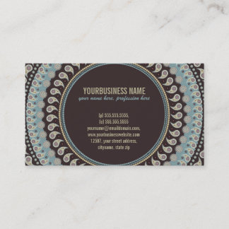Paisley Mandala - decorative, spiritual Business Card