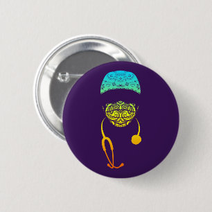 paisley med mask button