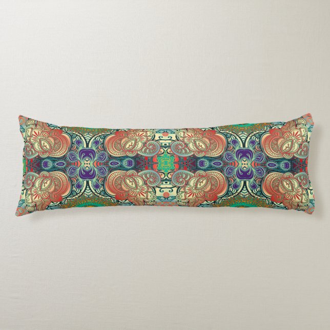Paisley Mosaic Pattern I + your ideas Body Cushion (Front)