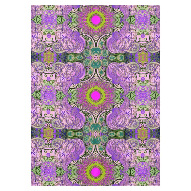 Paisley Mosaic Pattern II + your ideas Tablecloth (Front)