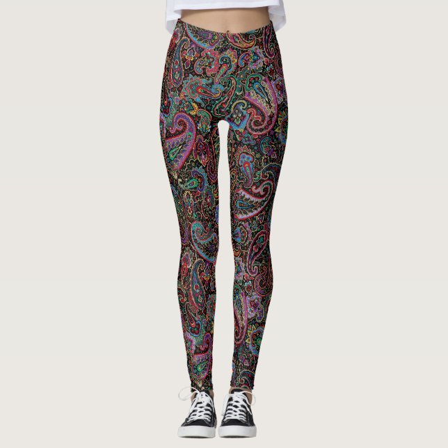 Paisley  Multi Colour  -series 50 Leggings (Front)