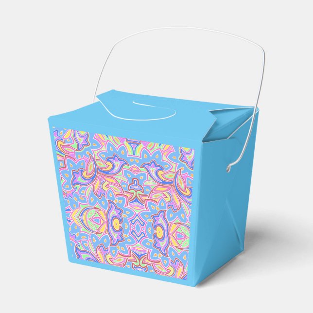 Paisley Multi Personalised Favour Box (Front Side)