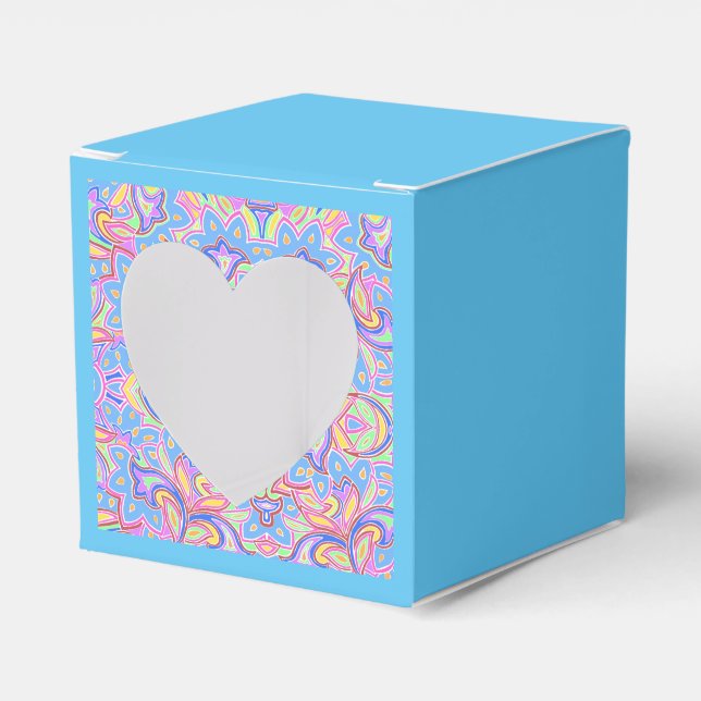 Paisley Multi Personalised Favour Box (Front Side)