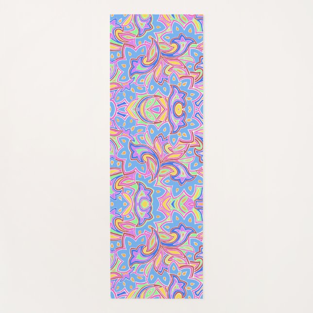 Paisley Multi Yoga Mat (Front)
