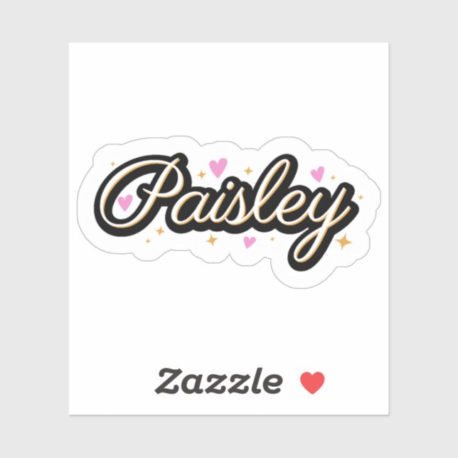Paisley name cute design (Sheet)