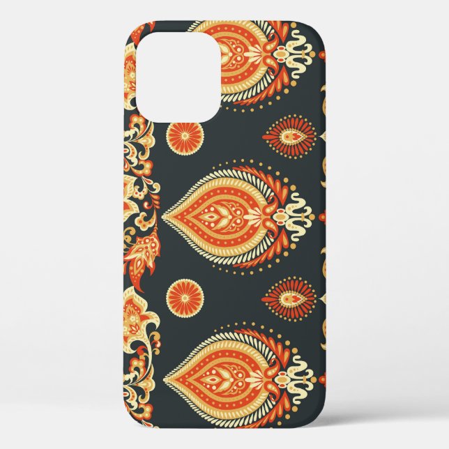 Paisley Oriental Ethnic Fabric Case-Mate iPhone Case (Back)