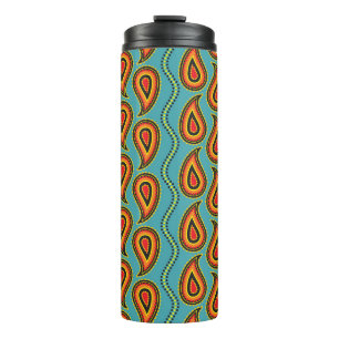 Paisley Ornamental Texture: Indian Elegance. Thermal Tumbler