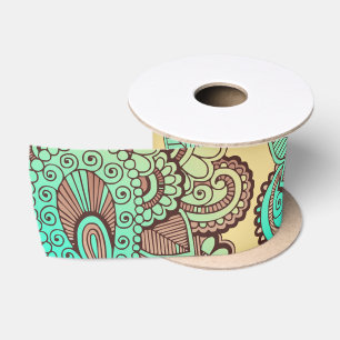 Paisley Ornaments I + your backgr. & ideas Satin Ribbon