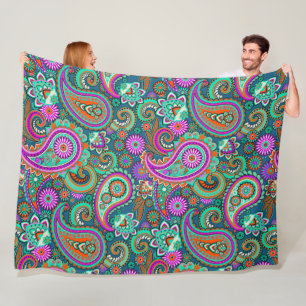 Paisley Ornaments / Pattern 2 Fleece Blanket