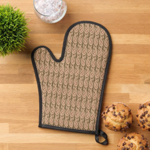 Paisley Oven Mitt Vintage Kitchen Heat Resistant