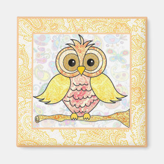 paisley owl magnet