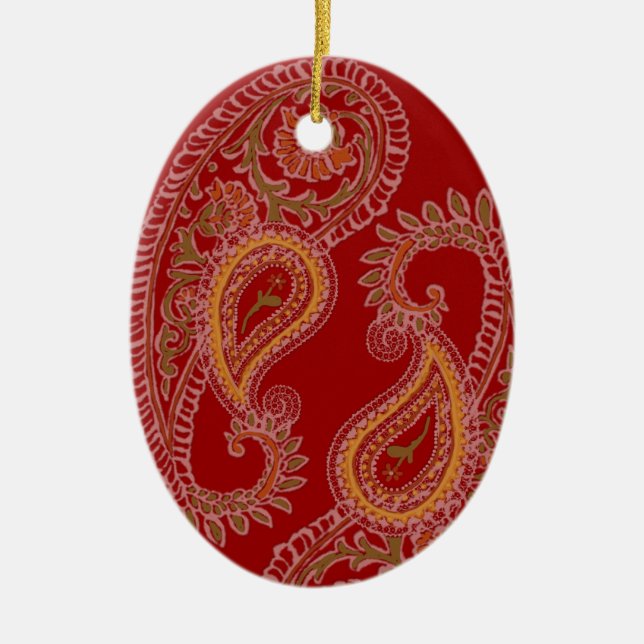 Paisley Pair Ornament (Front)