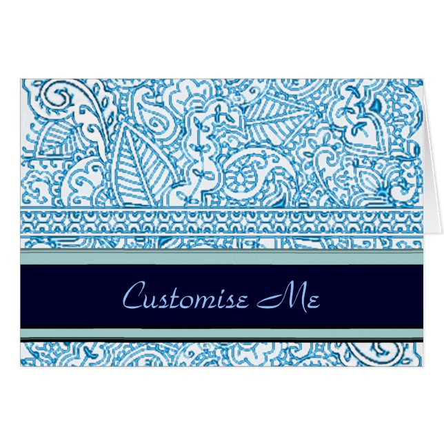 Paisley Passion - Blue (Henna) (Front Horizontal)