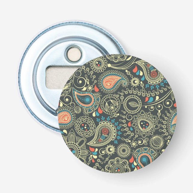 Paisley Pattern 3 Bottle Opener (Front)