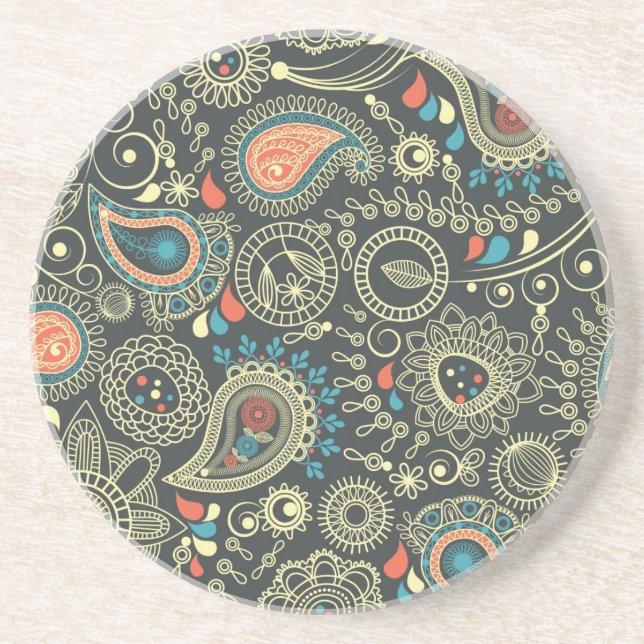 Paisley Pattern 3 Coaster (Front)