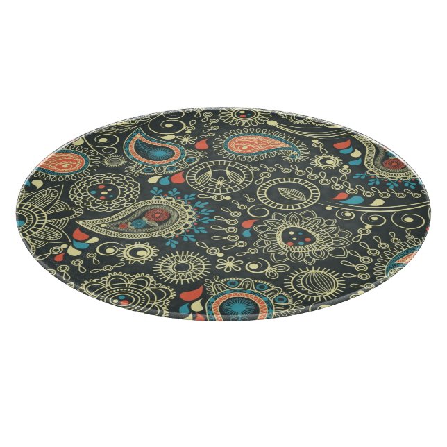 Paisley Pattern 3 Cutting Board (Corner)