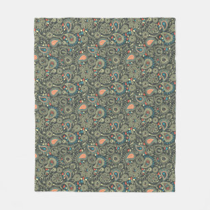 Paisley Pattern 3 Fleece Blanket