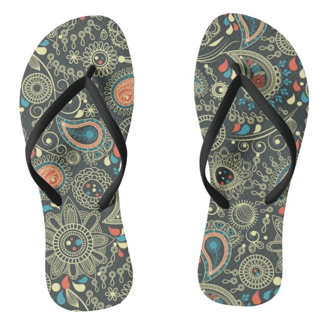 Paisley Pattern 3 Jandals (Footbed)