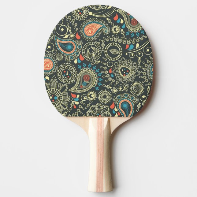 Paisley Pattern 3 Ping Pong Paddle (Front)