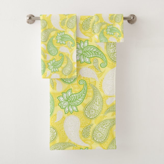 Paisley Pattern  Bath Towel Set (Insitu)