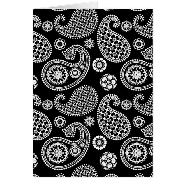 Paisley pattern, Black and White (Front)