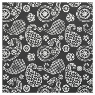 Paisley pattern, Black and White Fabric