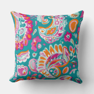 Paisley Pattern Boho Floral Decorative Cushion