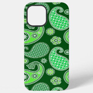 Paisley pattern, Emerald and Jade Green iPhone 12 Pro Max Case