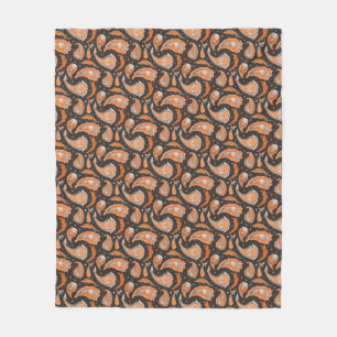 Paisley pattern fleece blanket