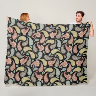 Paisley Pattern Fleece Blanket