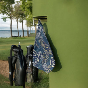 paisley pattern golf towel