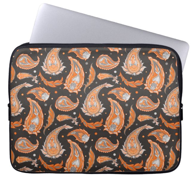 Paisley pattern  laptop sleeve (Front)