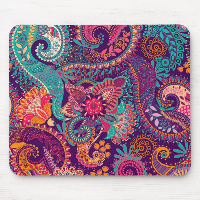 Paisley pattern mouse pad (Front)