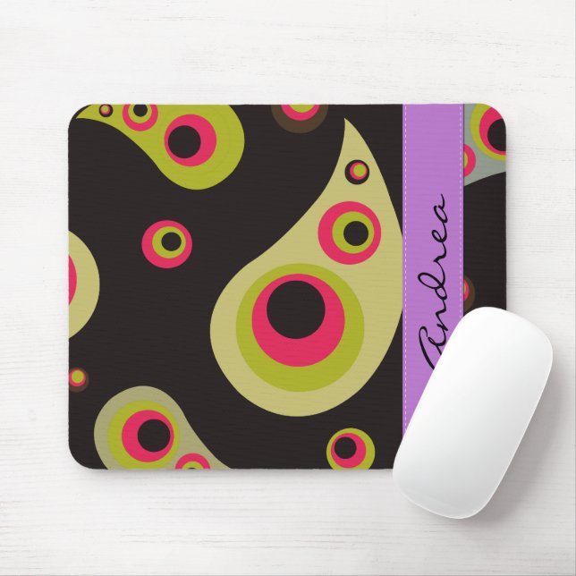 Paisley Pattern, Persian Paisley, Boteh, Your Name Mouse Pad (With Mouse)