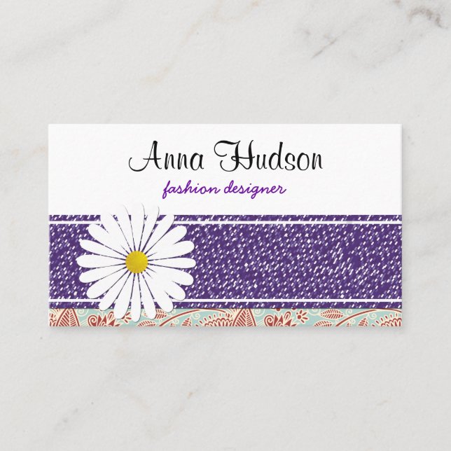 Paisley Pattern, Persian Paisley, Oriental Paisley Business Card (Front)