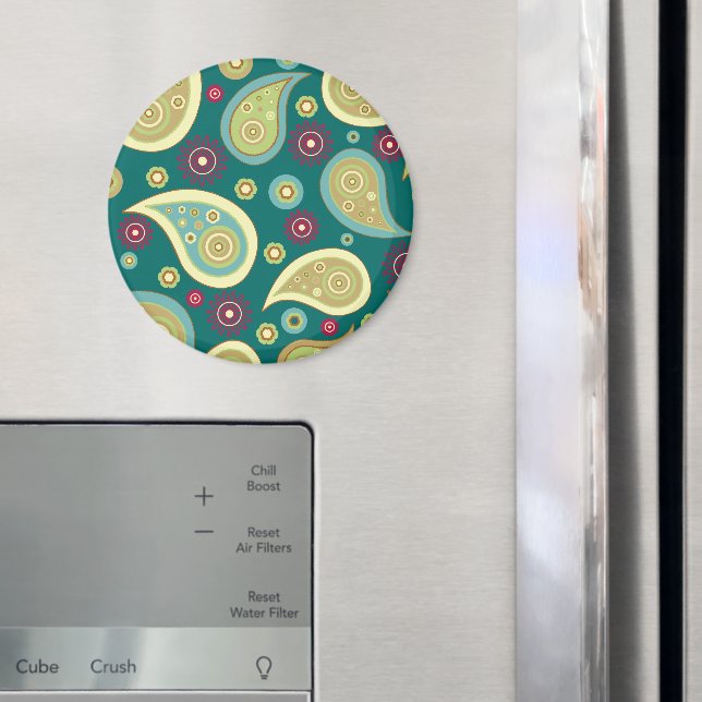 Paisley Pattern, Persian Paisley, Oriental Paisley Magnet (In Situ (Fridge))