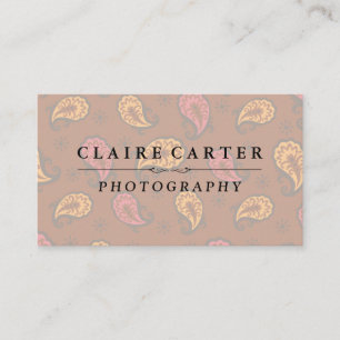 Paisley Pattern   Photographer Business Card