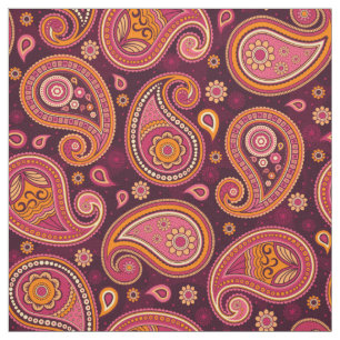 Paisley pattern red pink and maroon colour fabric